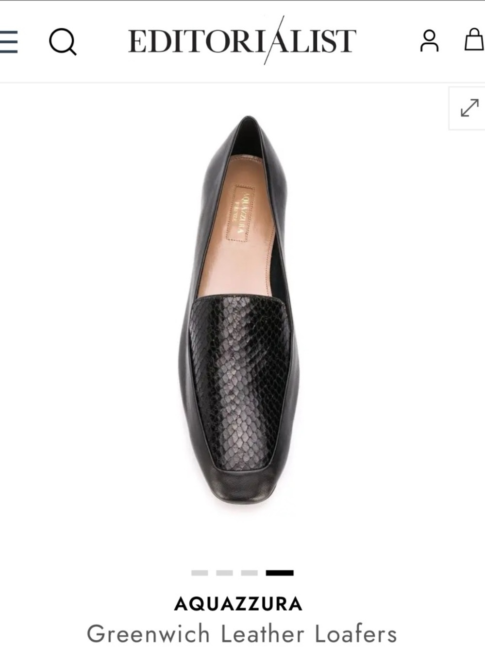 Aquazzura
Greenwich Black Leather
Loafers
$545 Size 8